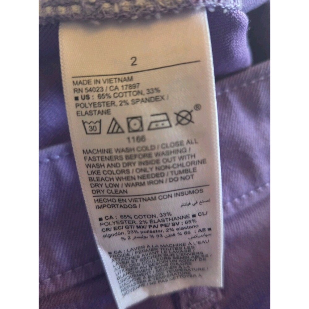 Old Navy WOW Chino Shorts - Purple - Women's Size 2 Cotton Blend High-Rise - Picture 4 of 5